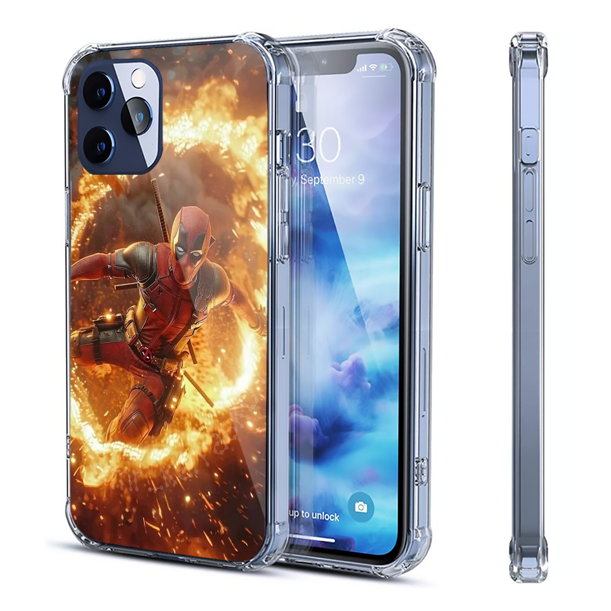（画像用） Deadpool デッドプール 【iPhone 12シリーズ対応】透明スマホケース（クリアソフトケース）
